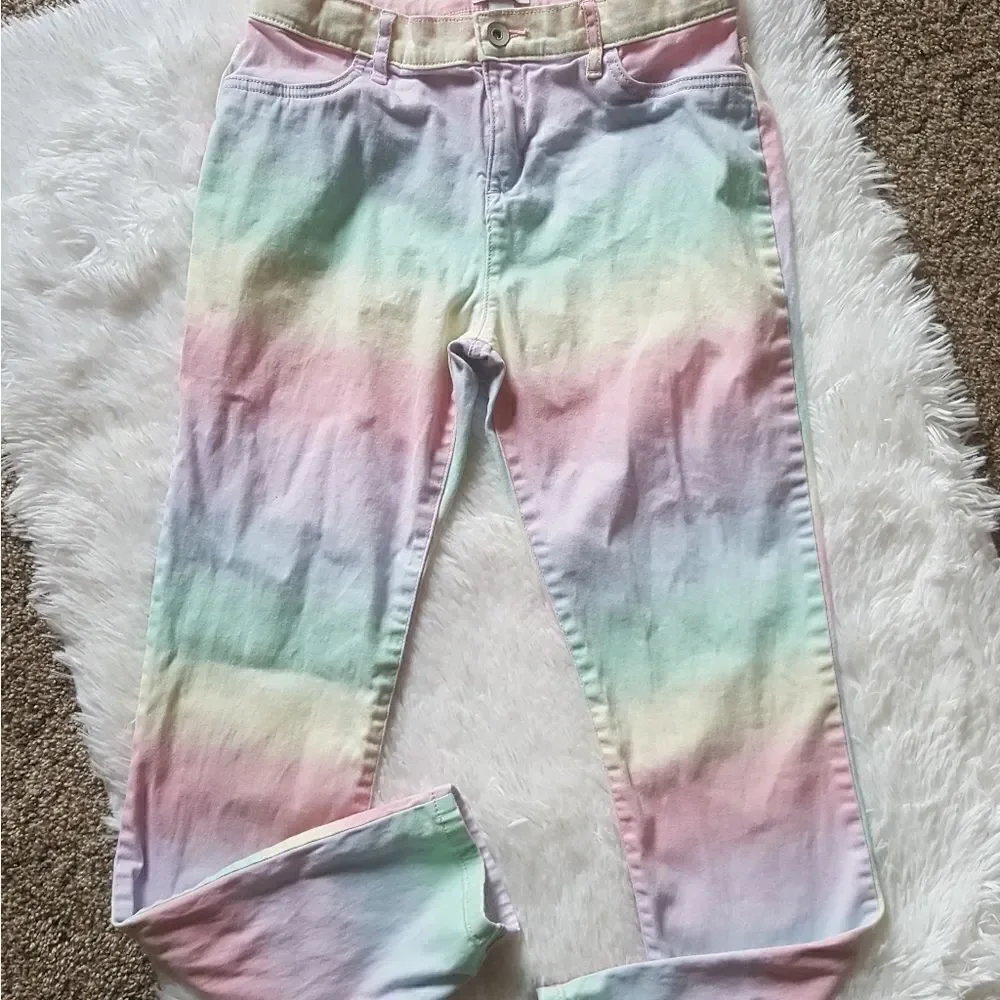 The Children's Place Multi Color Rainbow Pants Kids Size 14‎